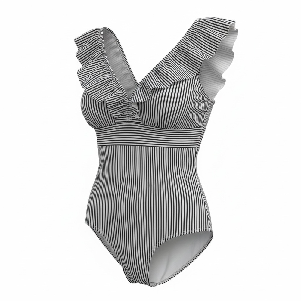 Aava Oceane ruffle one piece swimsuit large